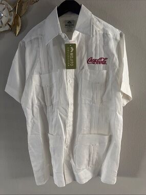 Mojito Collection x Coca-Cola White Guayabera Shirt